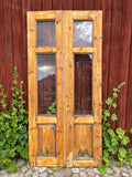 Pardörr med glas 109x227