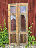 Pardörr med glas 109x227